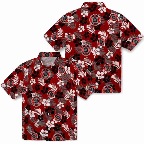 Firefighter Tropical Floral Hawaiian Shirt Latest Model