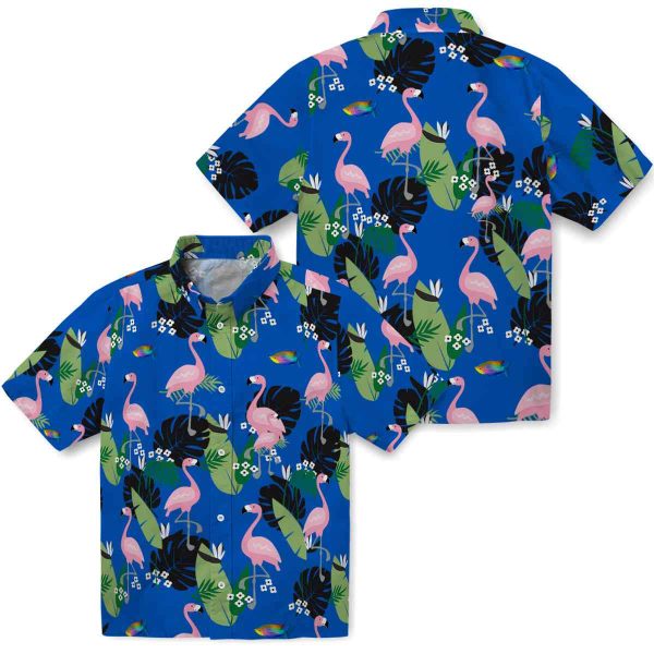 Fish Flamingo Leaf Motif Hawaiian Shirt Latest Model