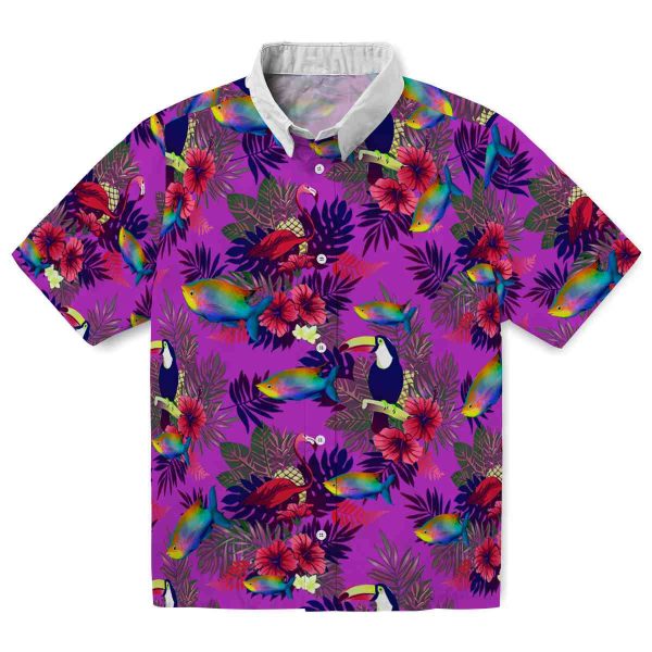 Fish Floral Toucan Hawaiian Shirt Best selling