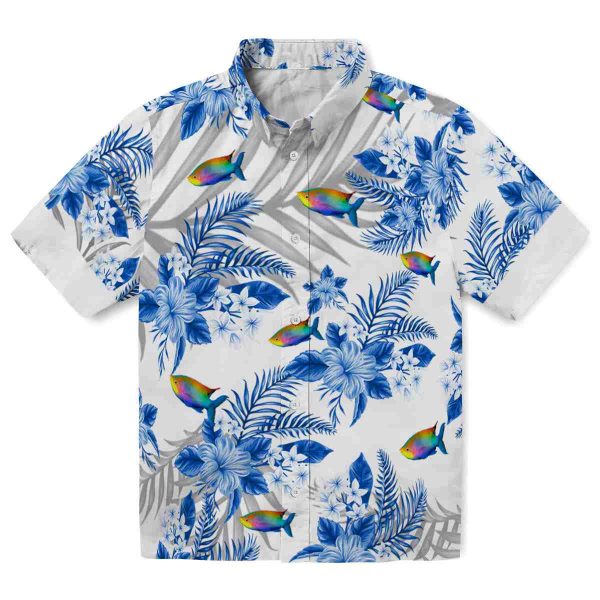 Fish Hibiscus Palm Leaves Hawaiian Shirt Best selling