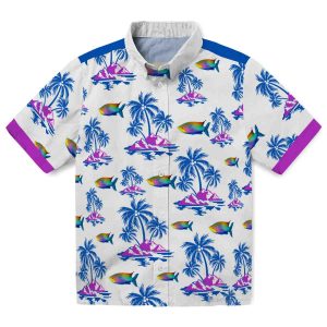 Fish Palm Island Print Hawaiian Shirt Best selling