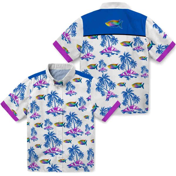 Fish Palm Island Print Hawaiian Shirt Latest Model