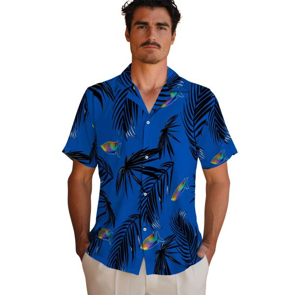 Fish Palm Leaf Hawaiian Shirt High quality