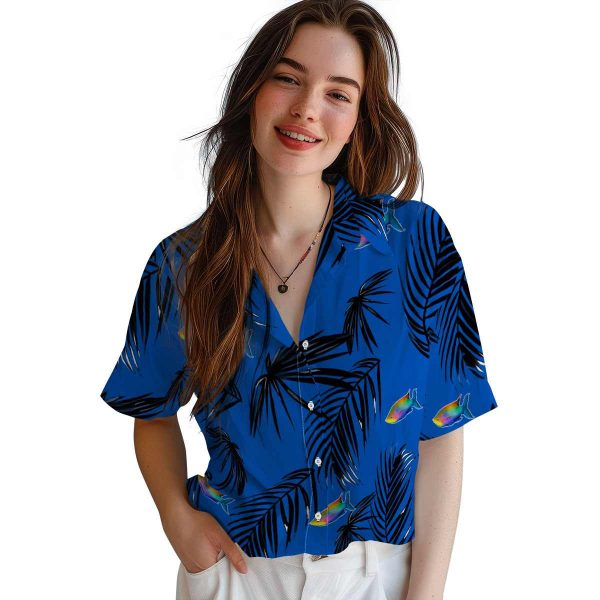 Fish Palm Leaf Hawaiian Shirt Trendy