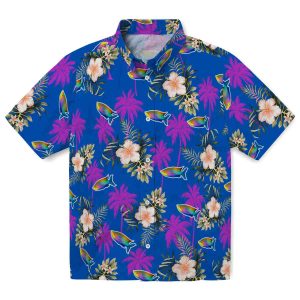 Fish Palm Tree Flower Hawaiian Shirt Best selling