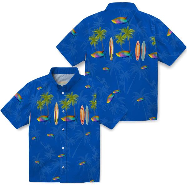 Fish Surfboard Palm Hawaiian Shirt Latest Model