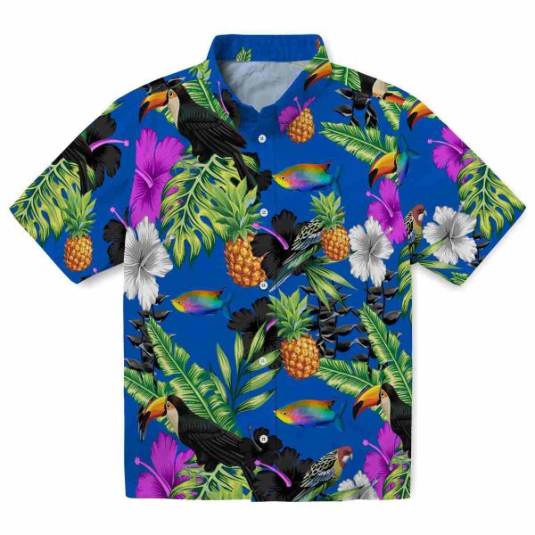 Fish Toucan Hibiscus Pineapple Hawaiian Shirt Best selling