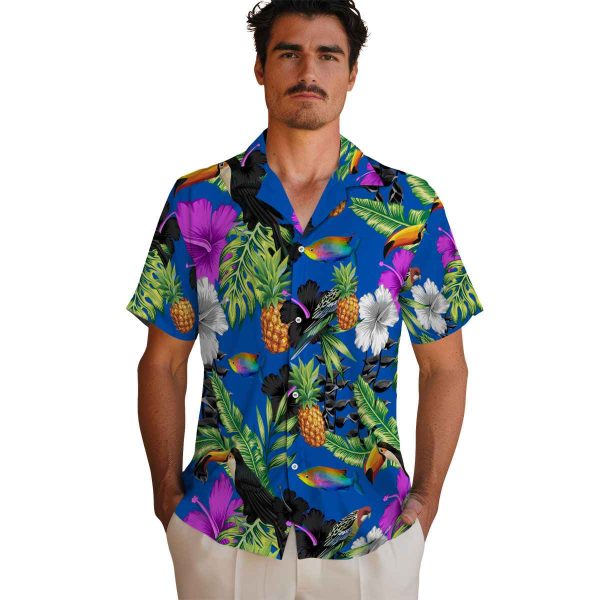 Fish Toucan Hibiscus Pineapple Hawaiian Shirt High quality