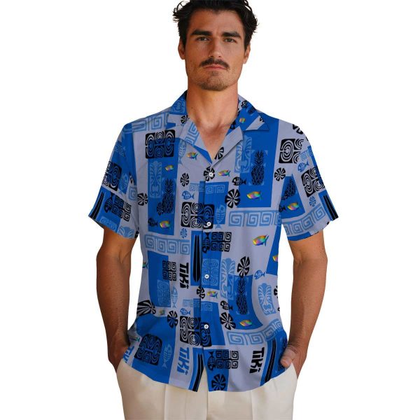 Fish Tribal Symbols Hawaiian Shirt High quality