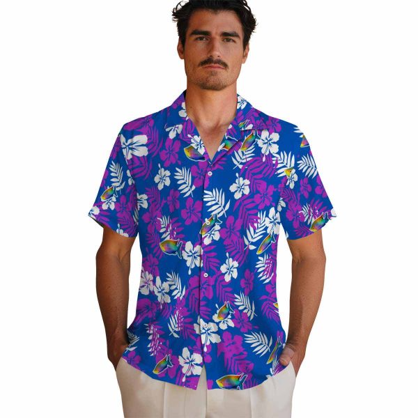 Fish Tropical Floral Hawaiian Shirt High quality