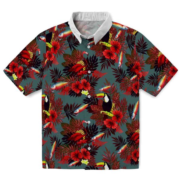 Fishing Floral Toucan Hawaiian Shirt Best selling