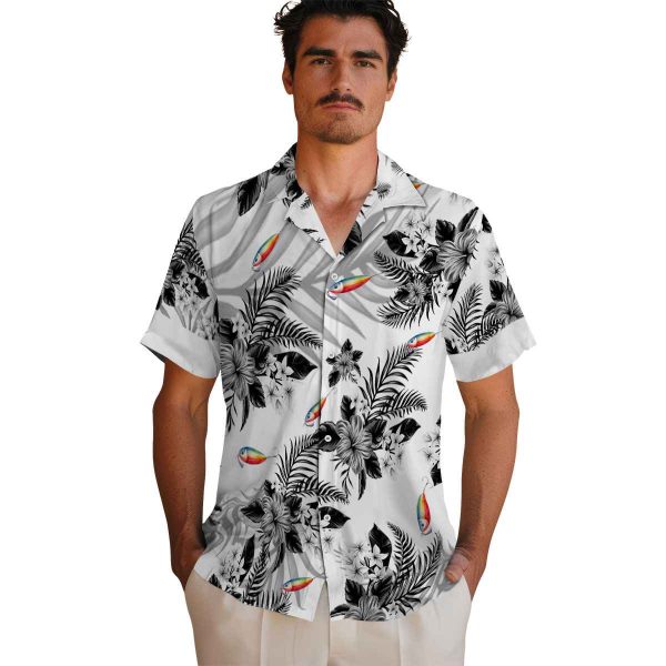 Fishing Hibiscus Palm Leaves Hawaiian Shirt High quality