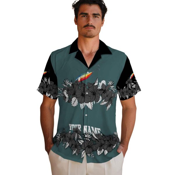 Fishing Hibiscus Stripe Hawaiian Shirt High quality