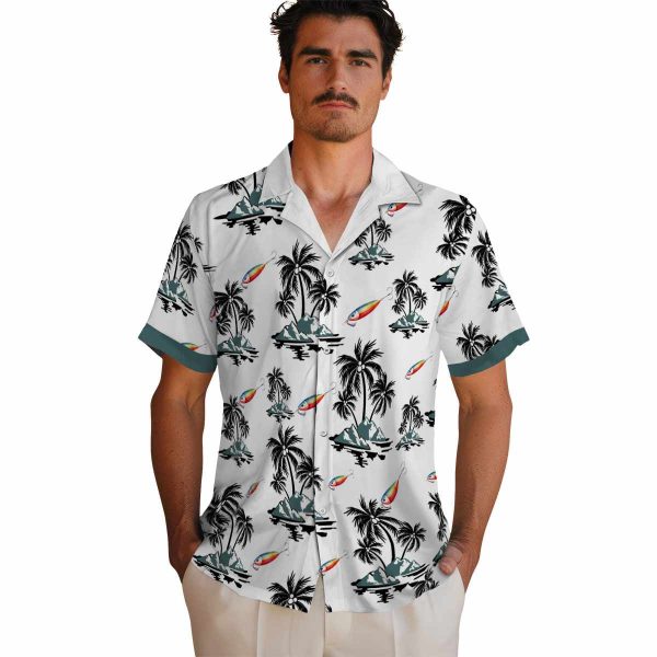 Fishing Palm Island Print Hawaiian Shirt High quality