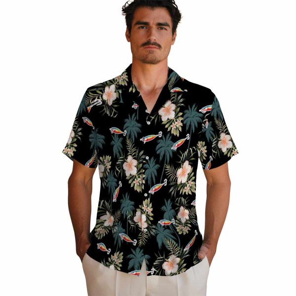 Fishing Palm Tree Flower Hawaiian Shirt High quality