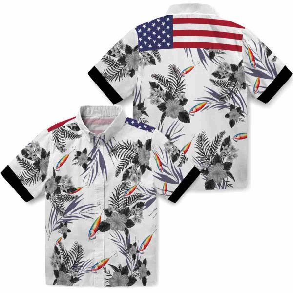 Fishing Patriotic Hibiscus Design Hawaiian Shirt Latest Model