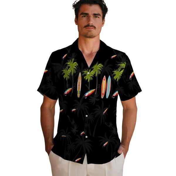 Fishing Surfboard Palm Hawaiian Shirt High quality