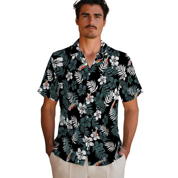 Fishing Tropical Floral Hawaiian Shirt High quality