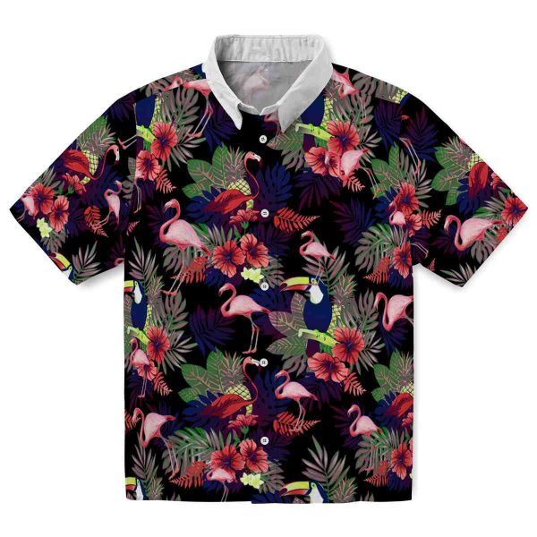 Flamingo Floral Toucan Hawaiian Shirt Best selling