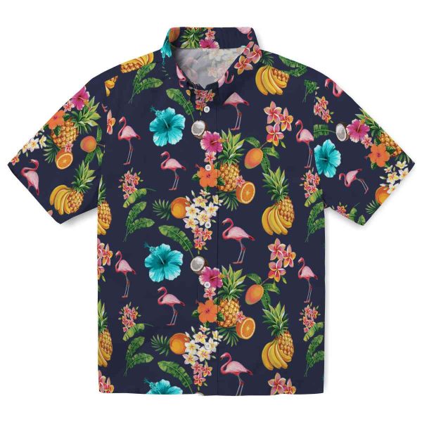 Flamingo Hibiscus And Fruit Hawaiian Shirt Best selling