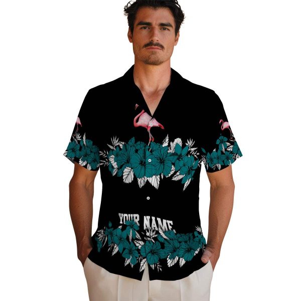 Flamingo Hibiscus Stripe Hawaiian Shirt High quality