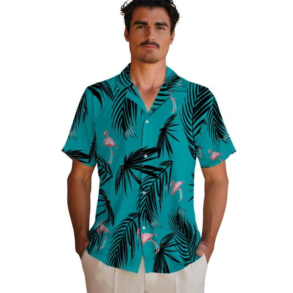 Flamingo Palm Leaf Hawaiian Shirt High quality