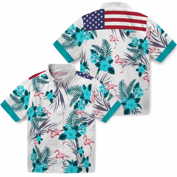 Flamingo Patriotic Hibiscus Design Hawaiian Shirt Latest Model