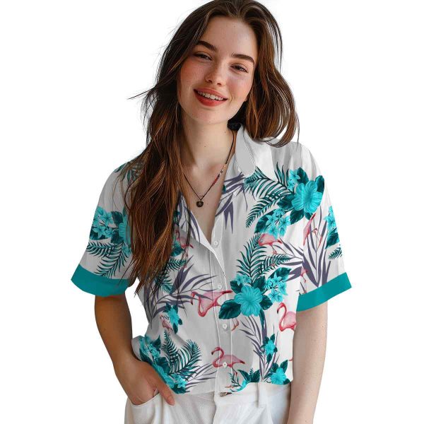 Flamingo Patriotic Hibiscus Design Hawaiian Shirt Trendy