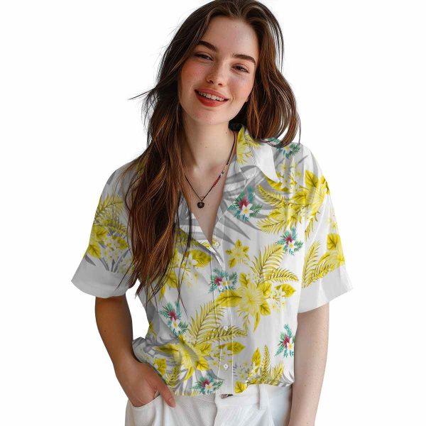 Floral Hibiscus Palm Leaves Hawaiian Shirt Trendy