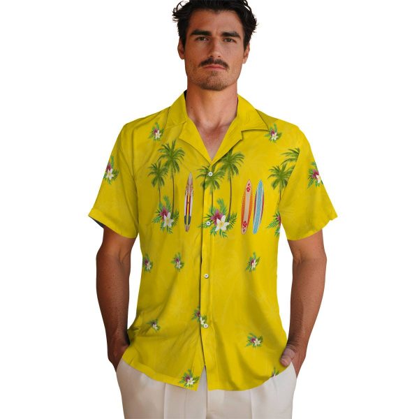 Floral Surfboard Palm Hawaiian Shirt High quality