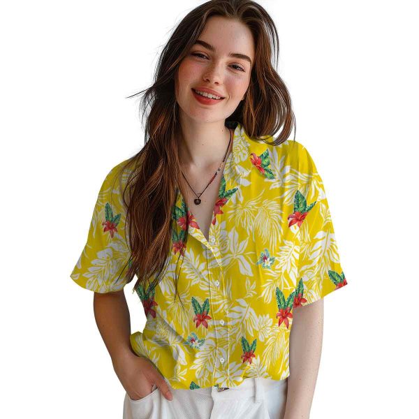 Floral Tropical Leaf Hawaiian Shirt Trendy