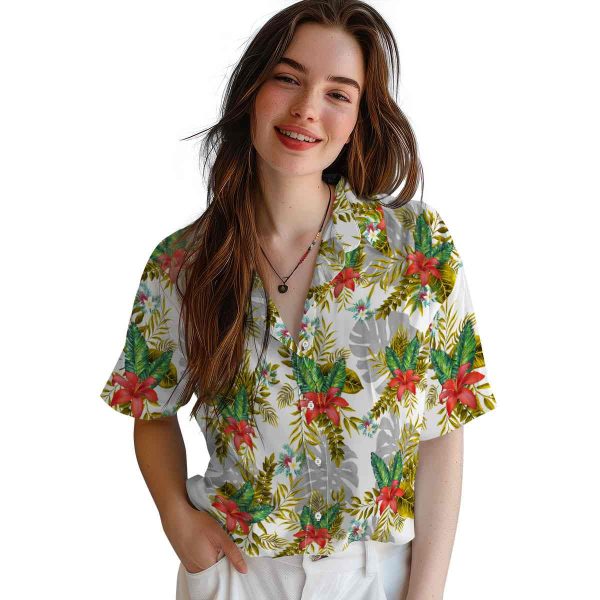 Floral Tropical Leaves Hawaiian Shirt Trendy