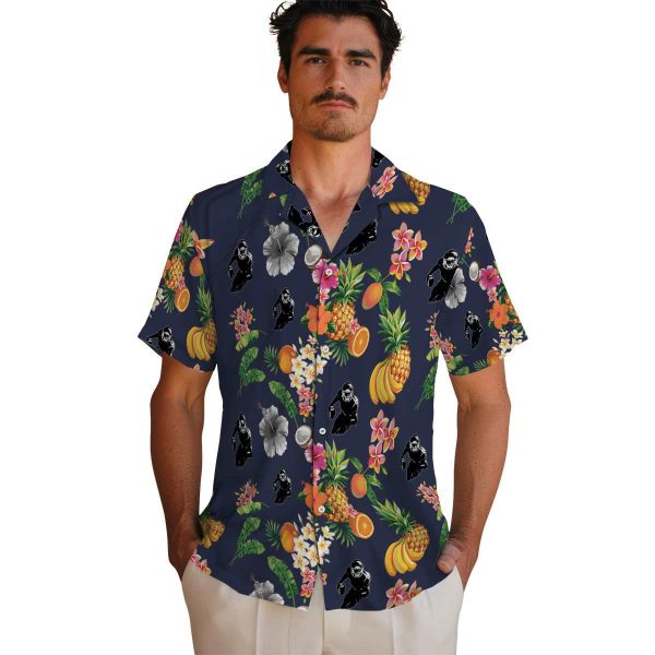 Football Hibiscus And Fruit Hawaiian Shirt High quality