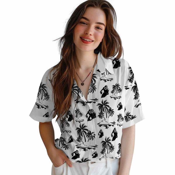 Football Palm Island Print Hawaiian Shirt Trendy