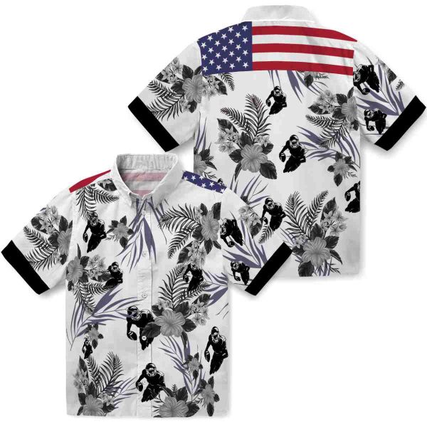 Football Patriotic Hibiscus Design Hawaiian Shirt Latest Model