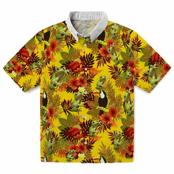 Frog Floral Toucan Hawaiian Shirt Best selling