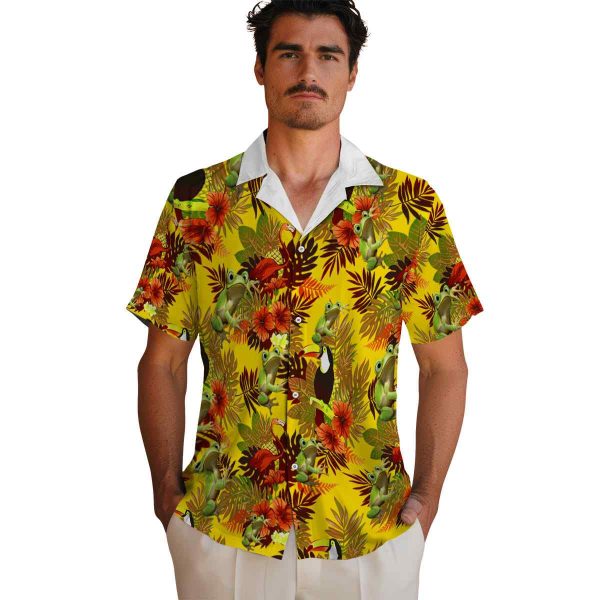 Frog Floral Toucan Hawaiian Shirt High quality