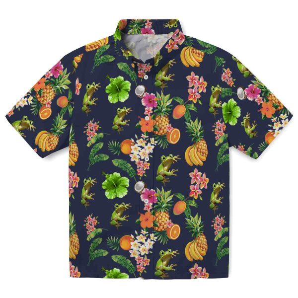 Frog Hibiscus And Fruit Hawaiian Shirt Best selling