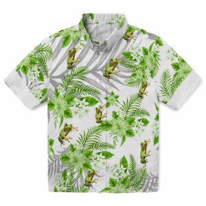 Frog Hibiscus Palm Leaves Hawaiian Shirt Best selling