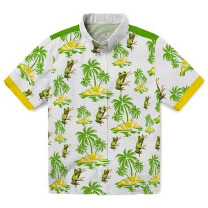 Frog Palm Island Print Hawaiian Shirt Best selling