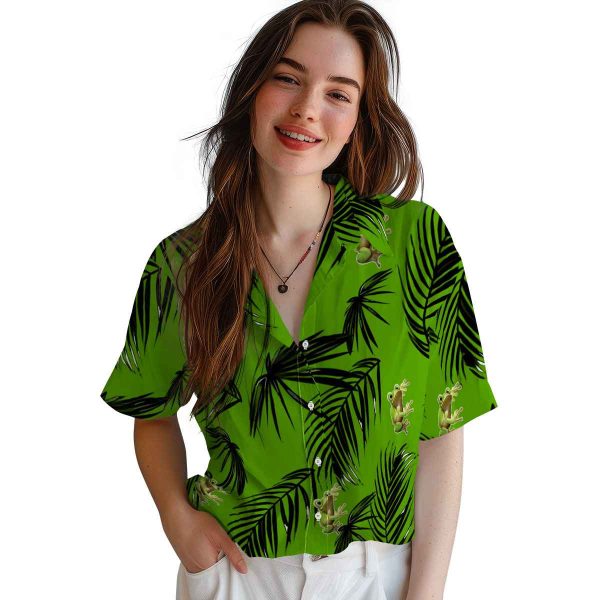 Frog Palm Leaf Hawaiian Shirt Trendy