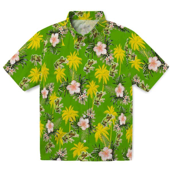 Frog Palm Tree Flower Hawaiian Shirt Best selling