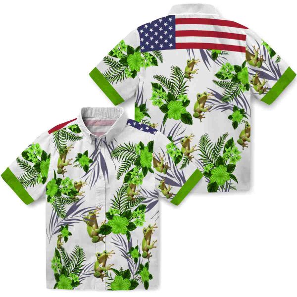 Frog Patriotic Hibiscus Design Hawaiian Shirt Latest Model