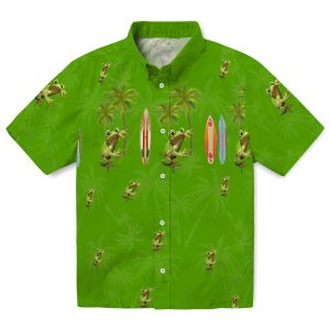 Frog Surfboard Palm Hawaiian Shirt Best selling