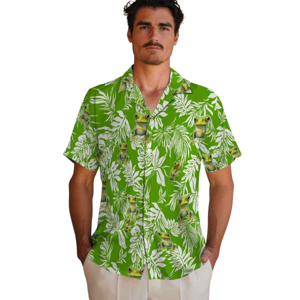 Frog Tropical Leaf Hawaiian Shirt High quality