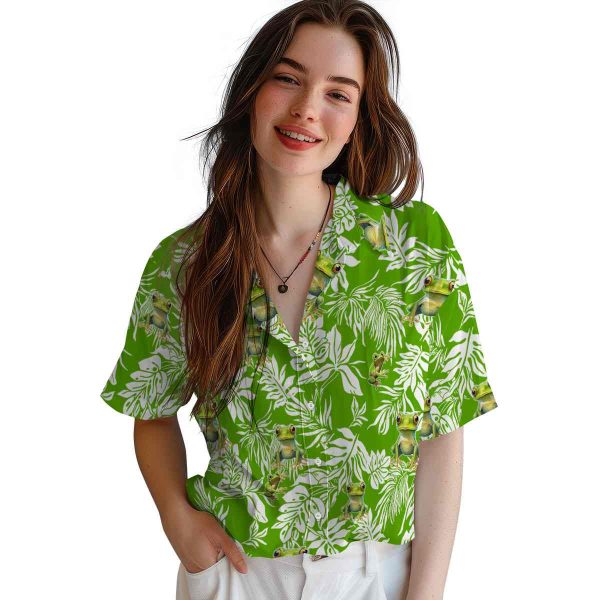 Frog Tropical Leaf Hawaiian Shirt Trendy