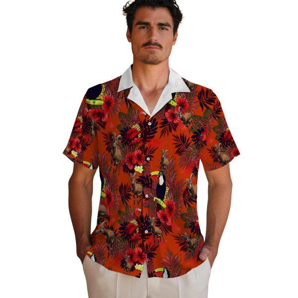 Goat Floral Toucan Hawaiian Shirt High quality