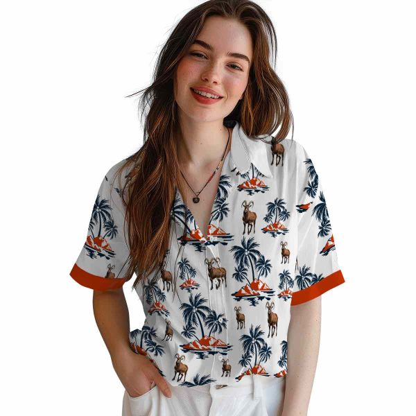 Goat Palm Island Print Hawaiian Shirt Trendy