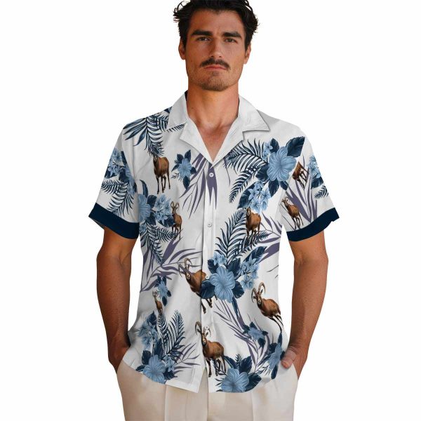 Goat Patriotic Hibiscus Design Hawaiian Shirt High quality