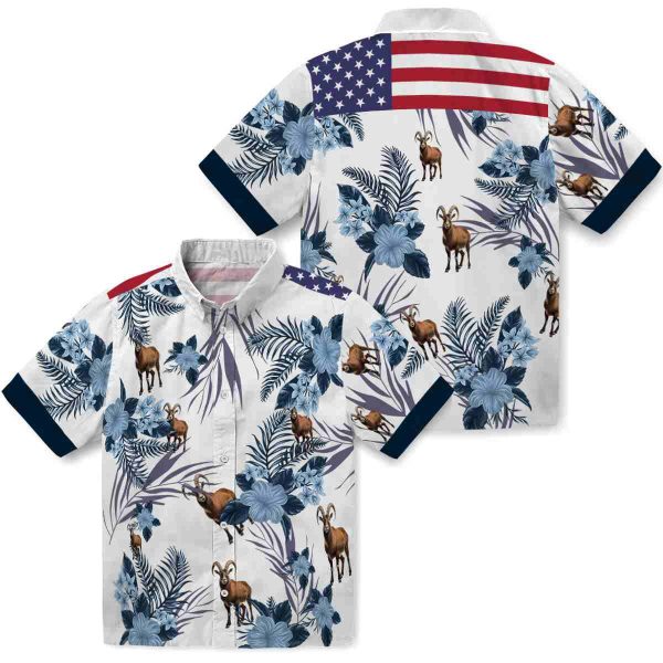 Goat Patriotic Hibiscus Design Hawaiian Shirt Latest Model